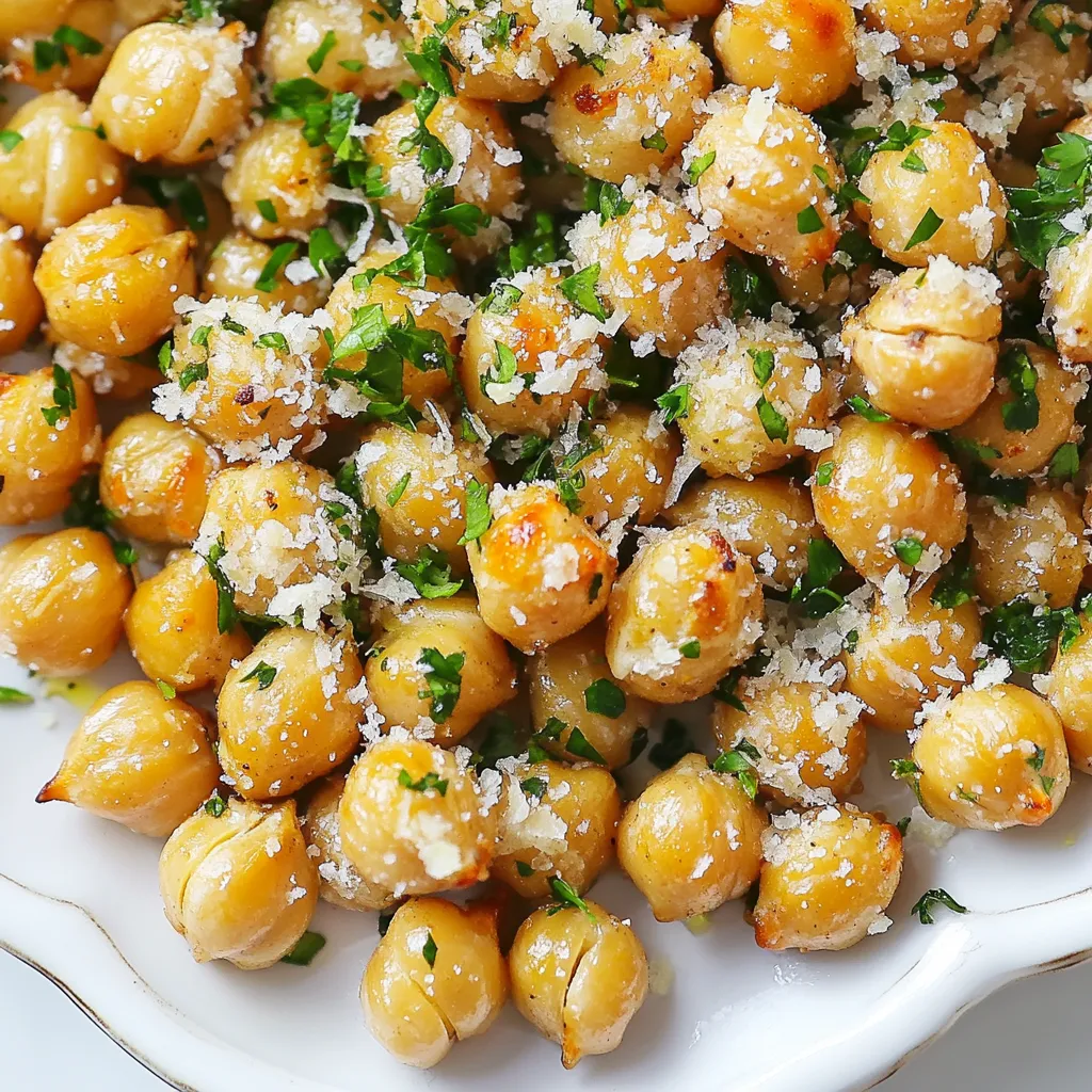 Garlic Parmesan Roasted Chickpeas Crispy Snack Delight
