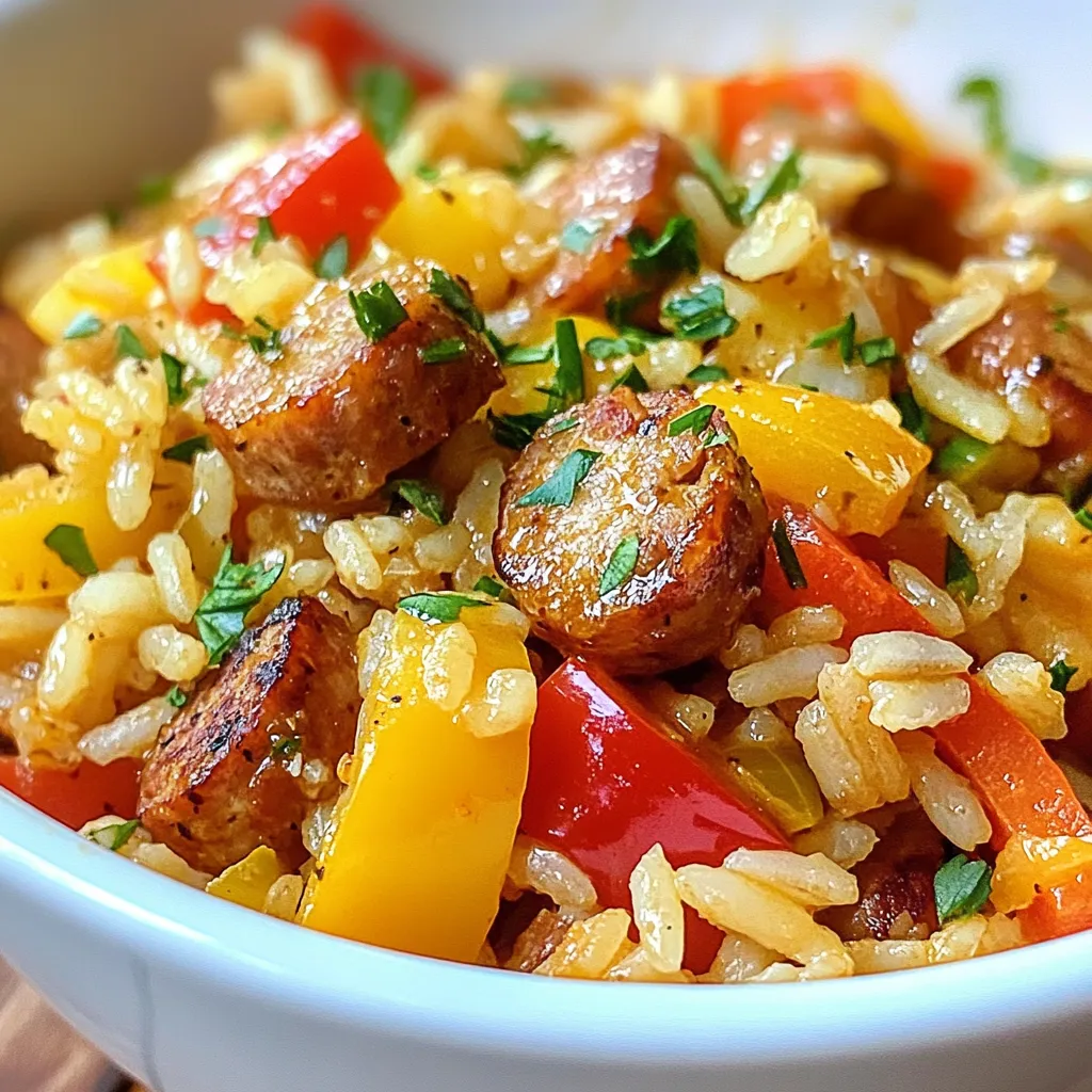 Creamy Cajun Sausage Rice Skillet Delightful Dinner
