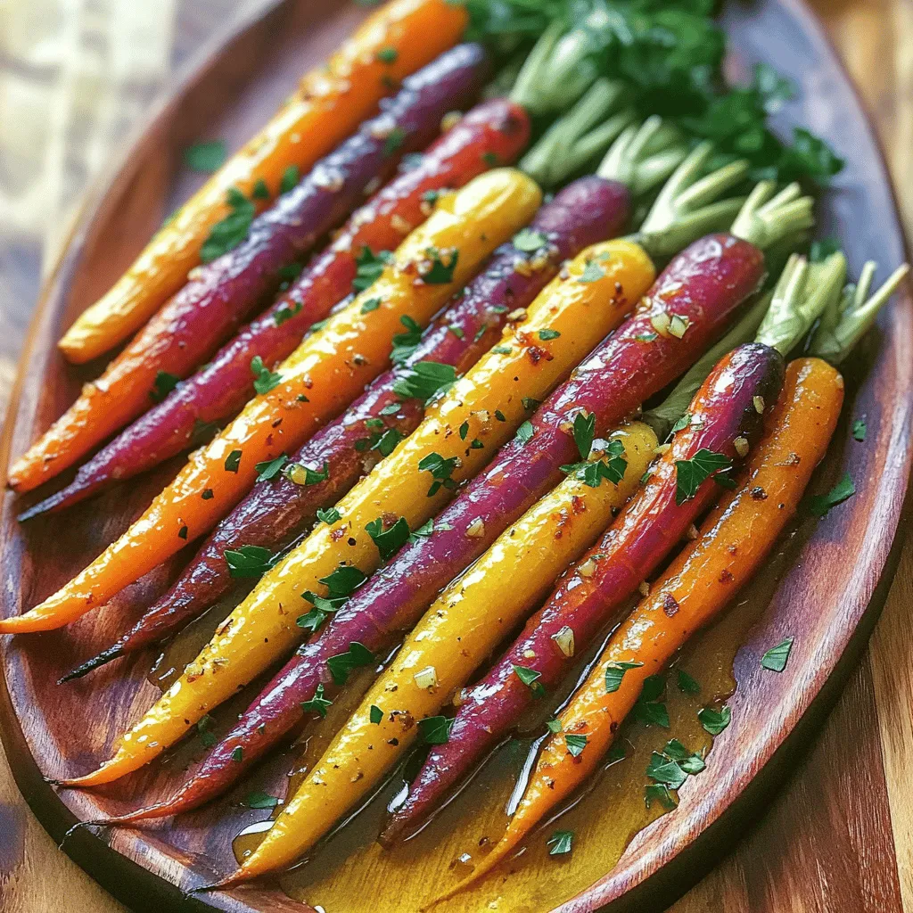 Garlic Herb Roasted Rainbow Carrots Simple Dish