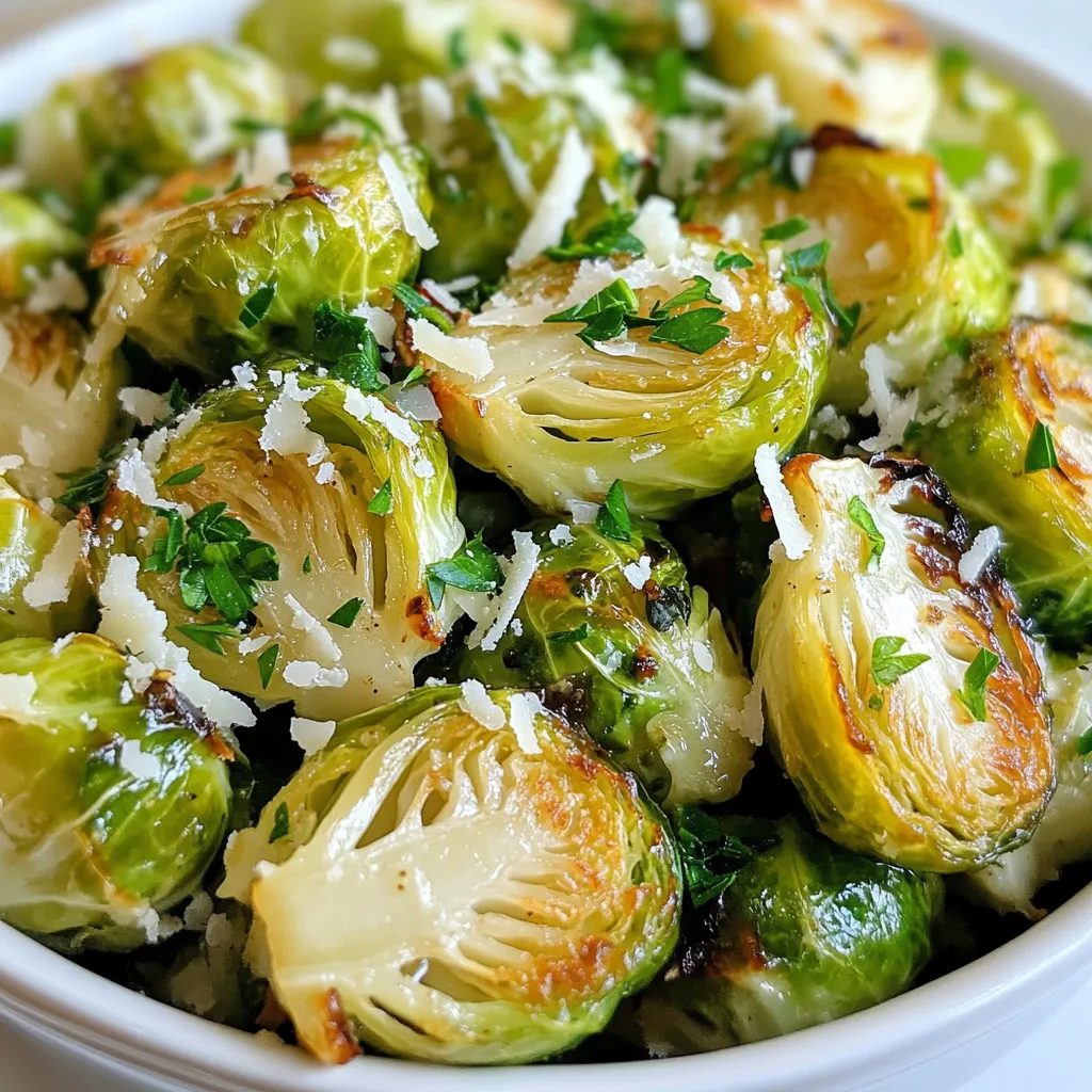 Garlic Parmesan Brussels Sprouts Tasty Roasted Delight