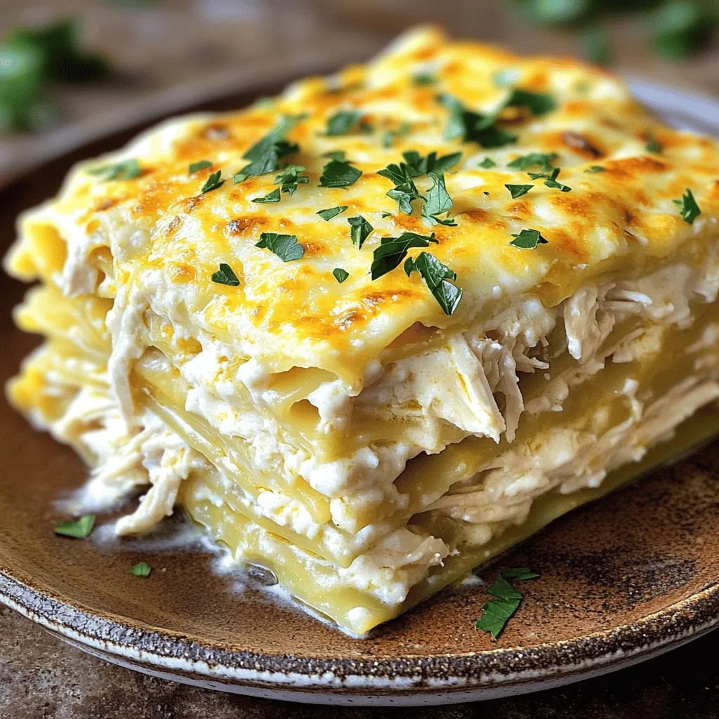 Chicken Alfredo Lasagna Creamy and Comforting Dish
