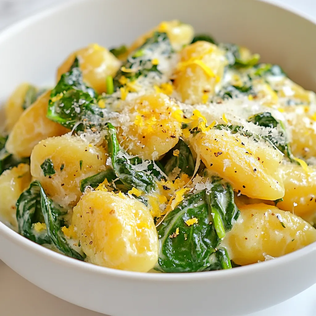 Creamy Lemon Spinach Gnocchi Flavorful Dinner Choice