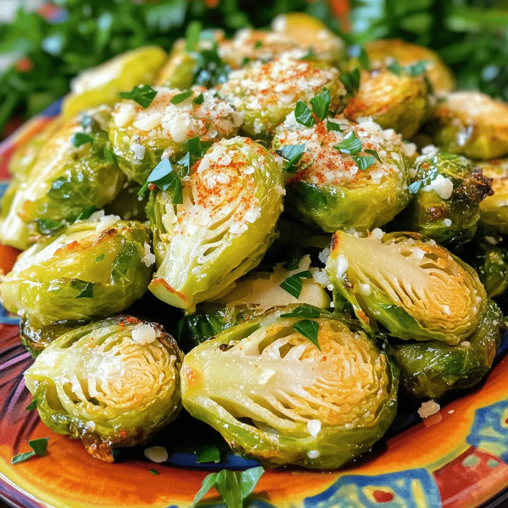 Roasted Garlic Parmesan Brussels Sprouts Delight