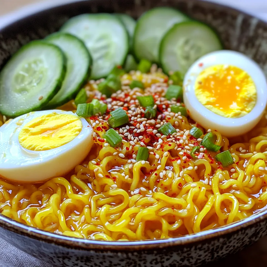 Minute Sesame Chili Garlic Ramen Simple and Spicy Dish