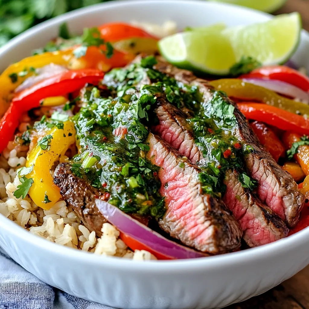 Chimichurri Steak Fajita Bowls Flavorful &#038; Easy Meal