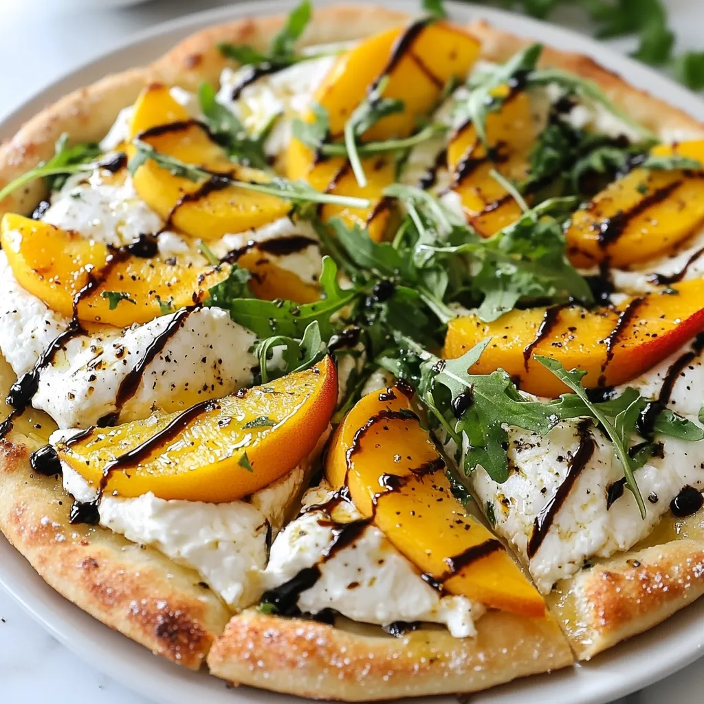 Peach Burrata Arugula Pizza Delightful and Simple Recipe