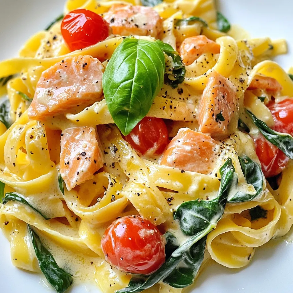 Creamy Tuscan Salmon Pasta Simple and Flavorful Meal