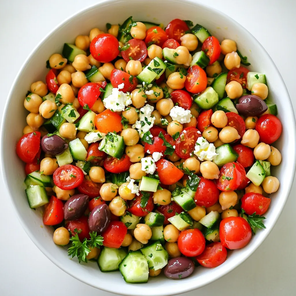 Mediterranean Chickpea Salad Fresh and Nutritious Dish