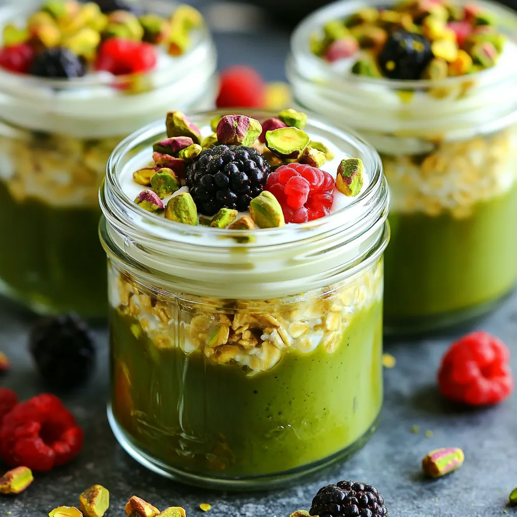 Pistachio Matcha Overnight Oats Healthy Breakfast Boost