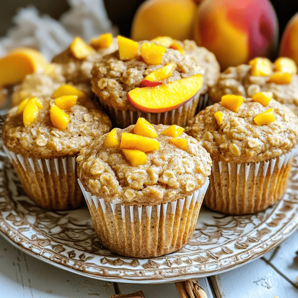 Peach Oatmeal Muffins Tasty and Simple Recipe