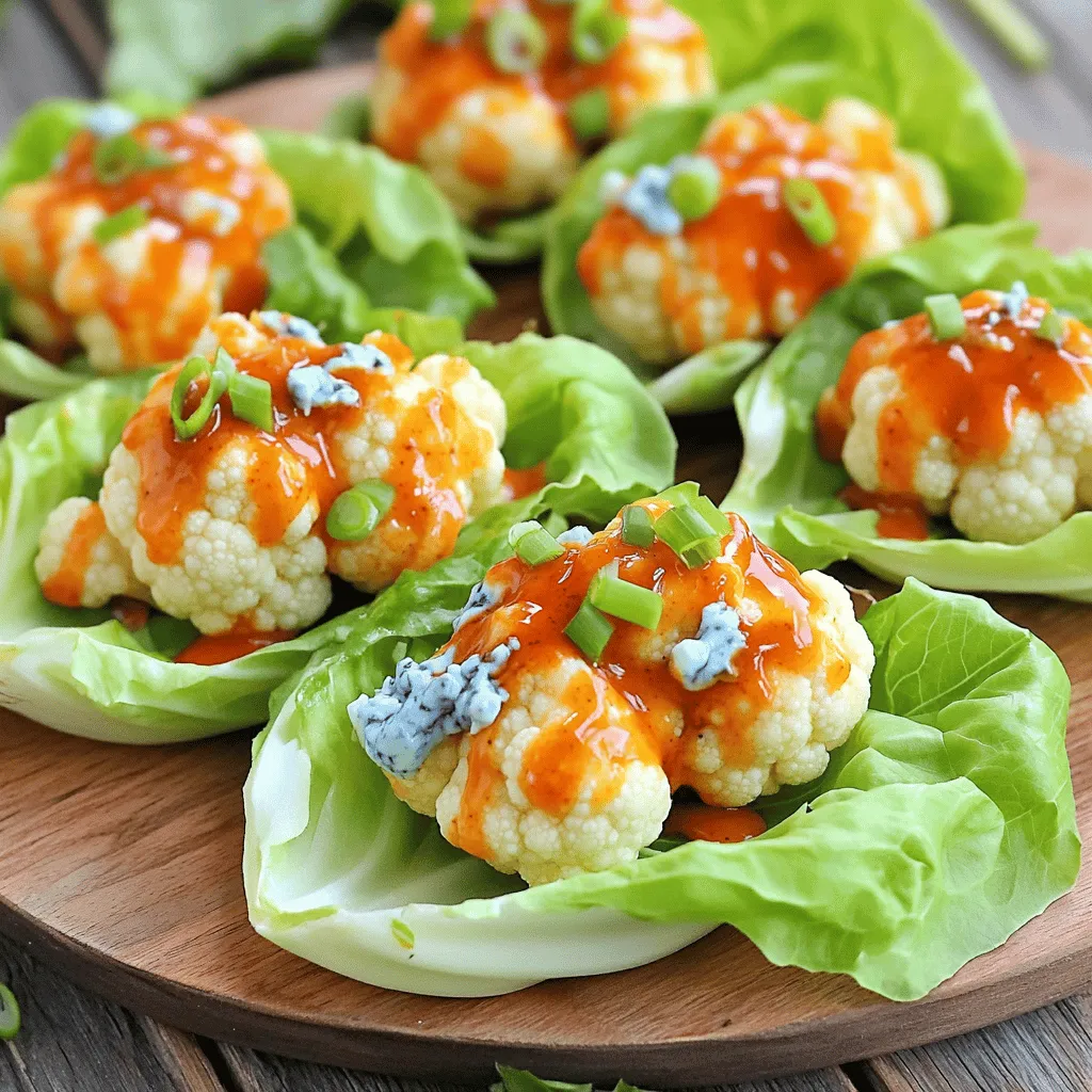 Buffalo Cauliflower Lettuce Wraps Flavorful and Easy Dish