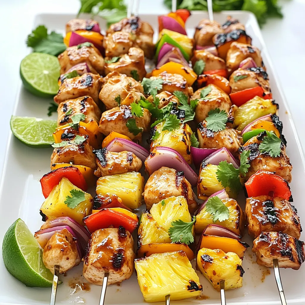 Savory Hawaiian BBQ Chicken Kebabs Quick and Easy