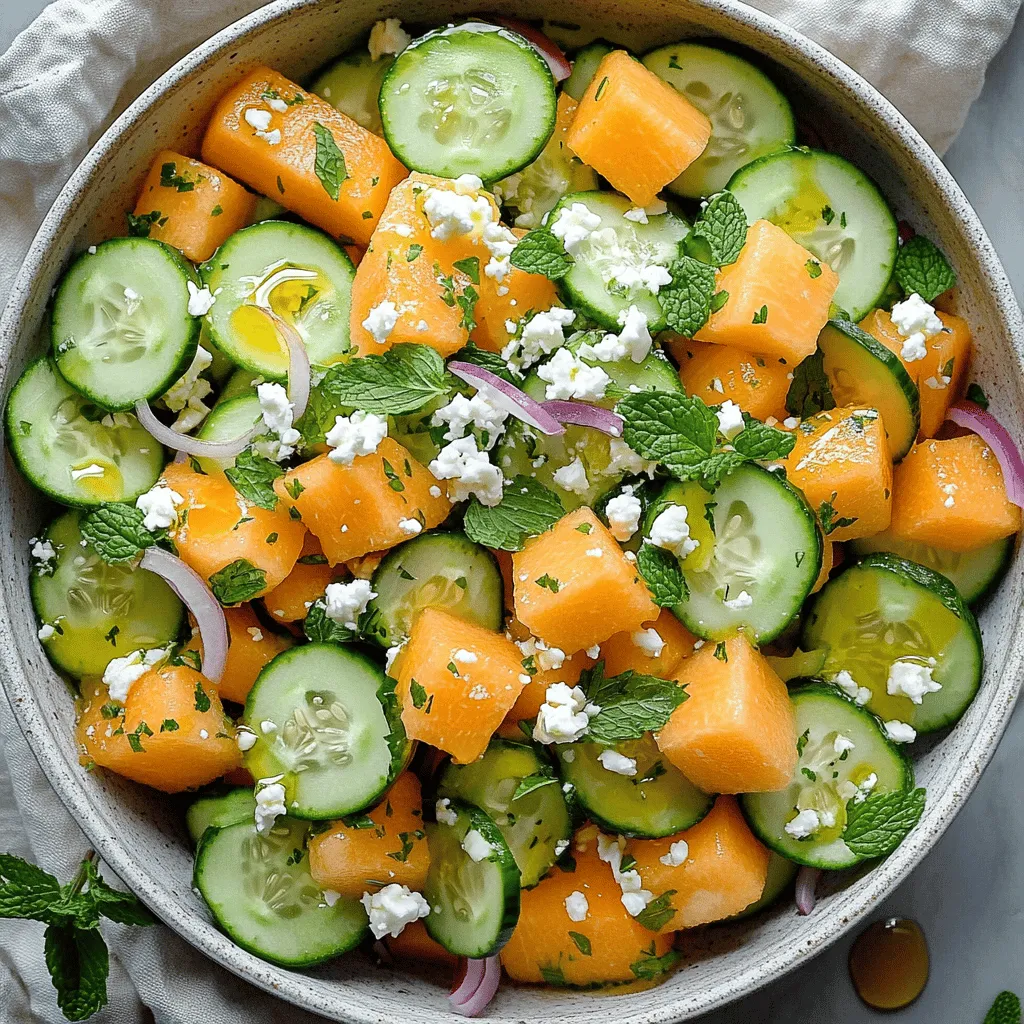 Cucumber Melon Salad Fresh and Flavorful Delight