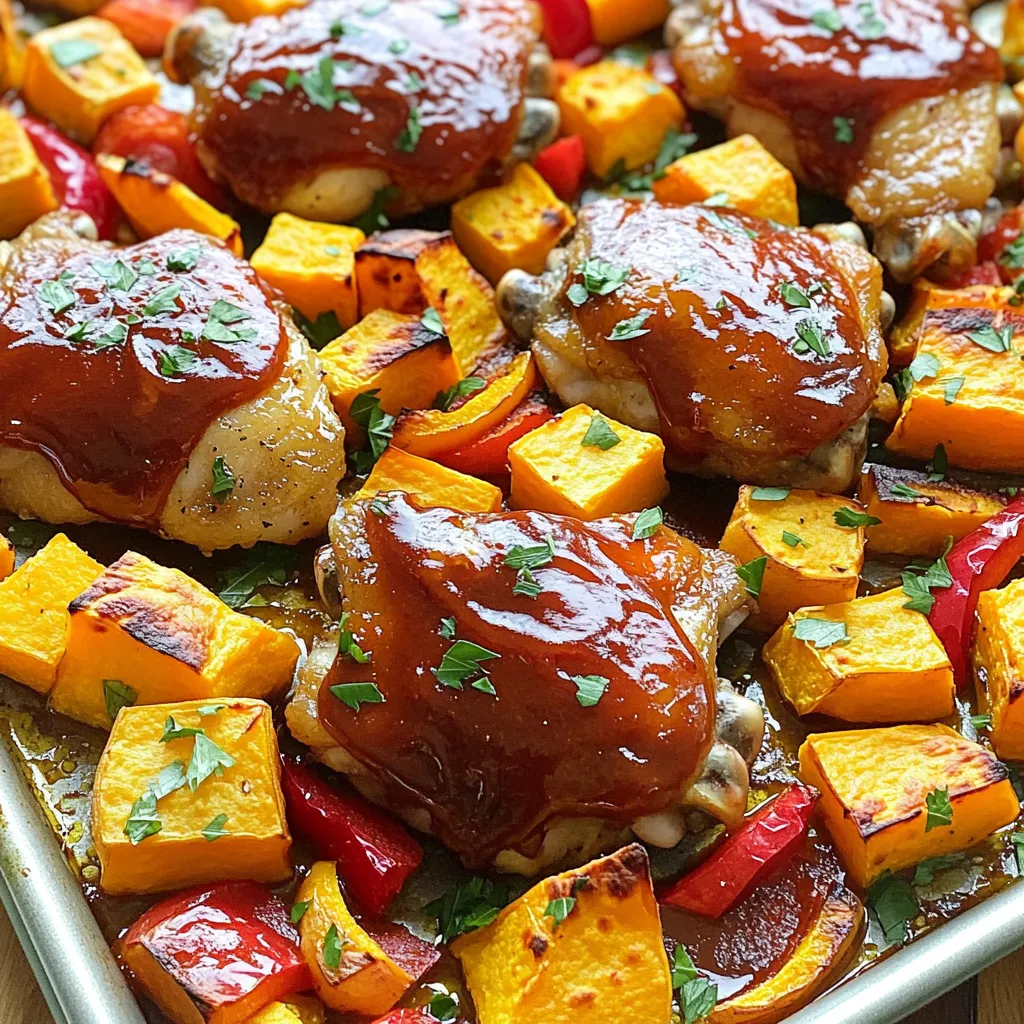 Sheet Pan BBQ Chicken Sweet Potatoes Delight