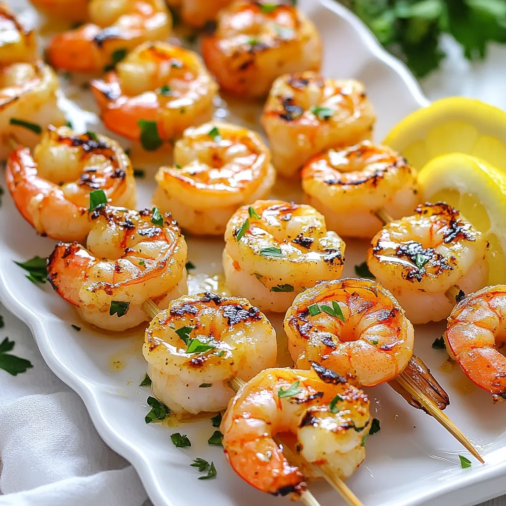Garlic Butter Shrimp Skewers Tasty Grilled Delight