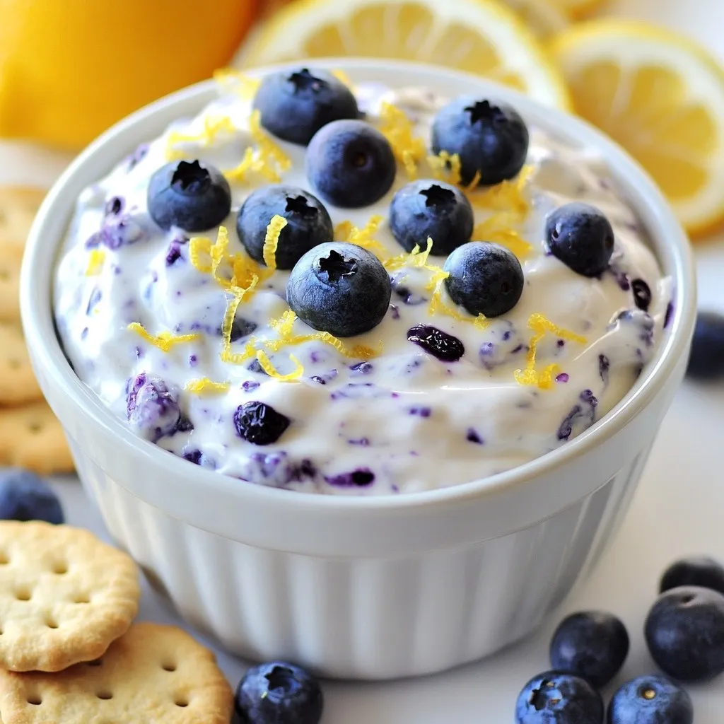 Lemon Blueberry Cheesecake Dip Creamy and Tangy Delight