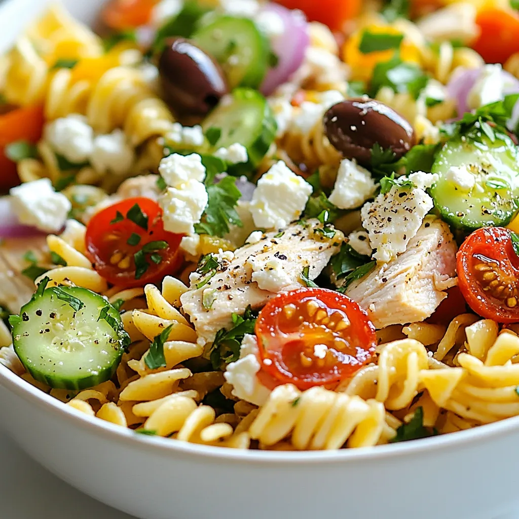 Greek Chicken Pasta Salad Flavorful and Fresh Dish