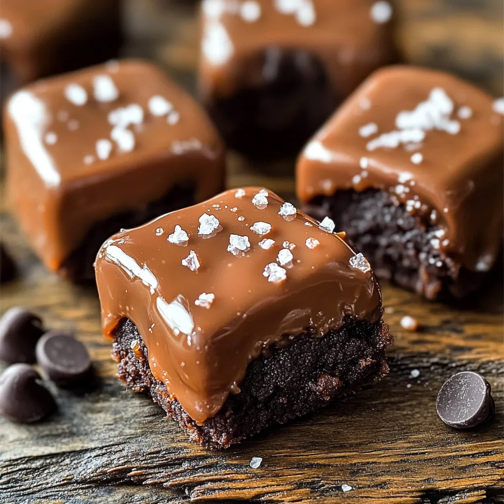 No-Bake Salted Caramel Brownie Bites Delight