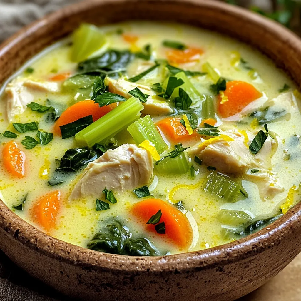 Slow Cooker Creamy Lemon Chicken Soup Delightful Dish