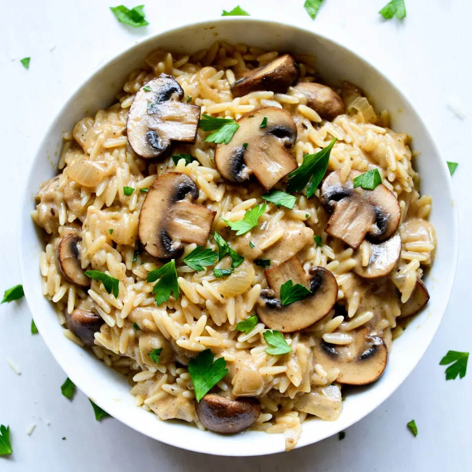 Creamy Mushroom Orzo Delicious and Easy Recipe