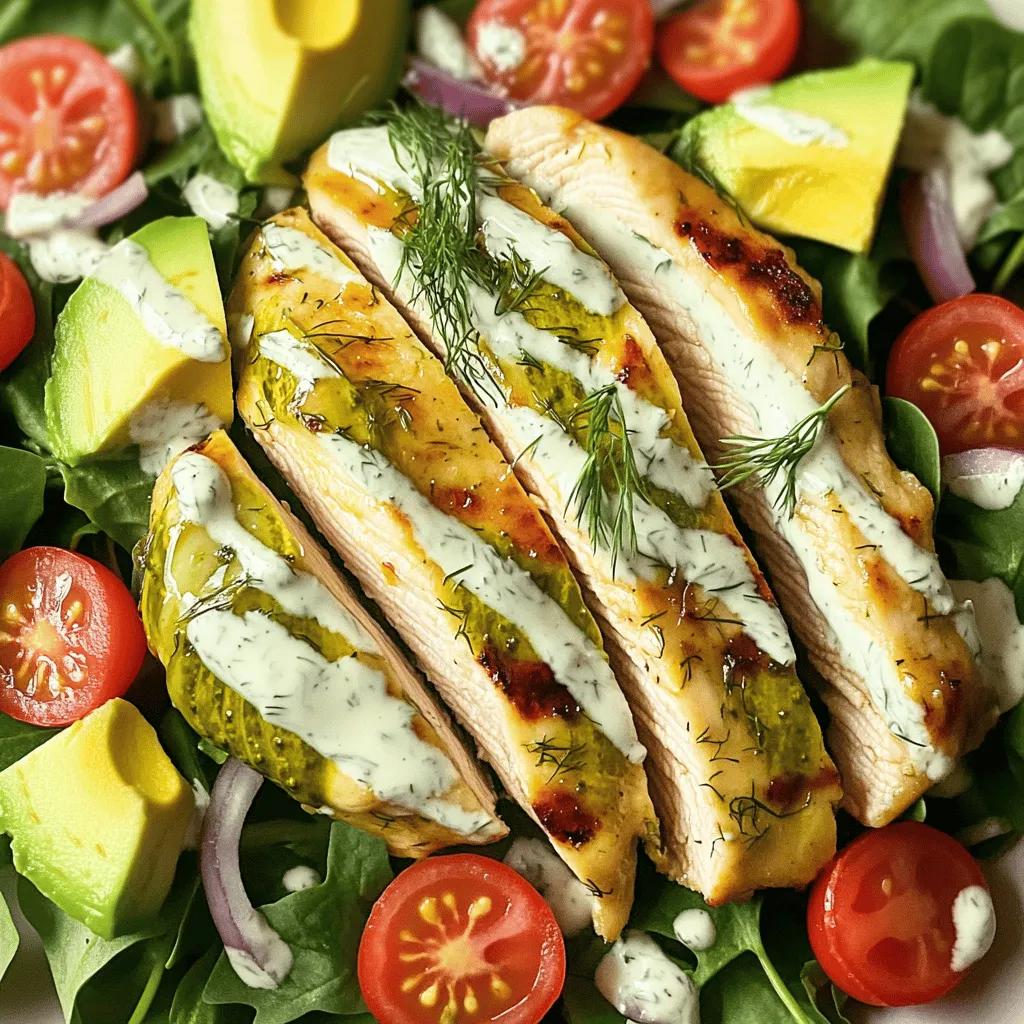Pickle Ranch Chicken and Avocado Salad Delight