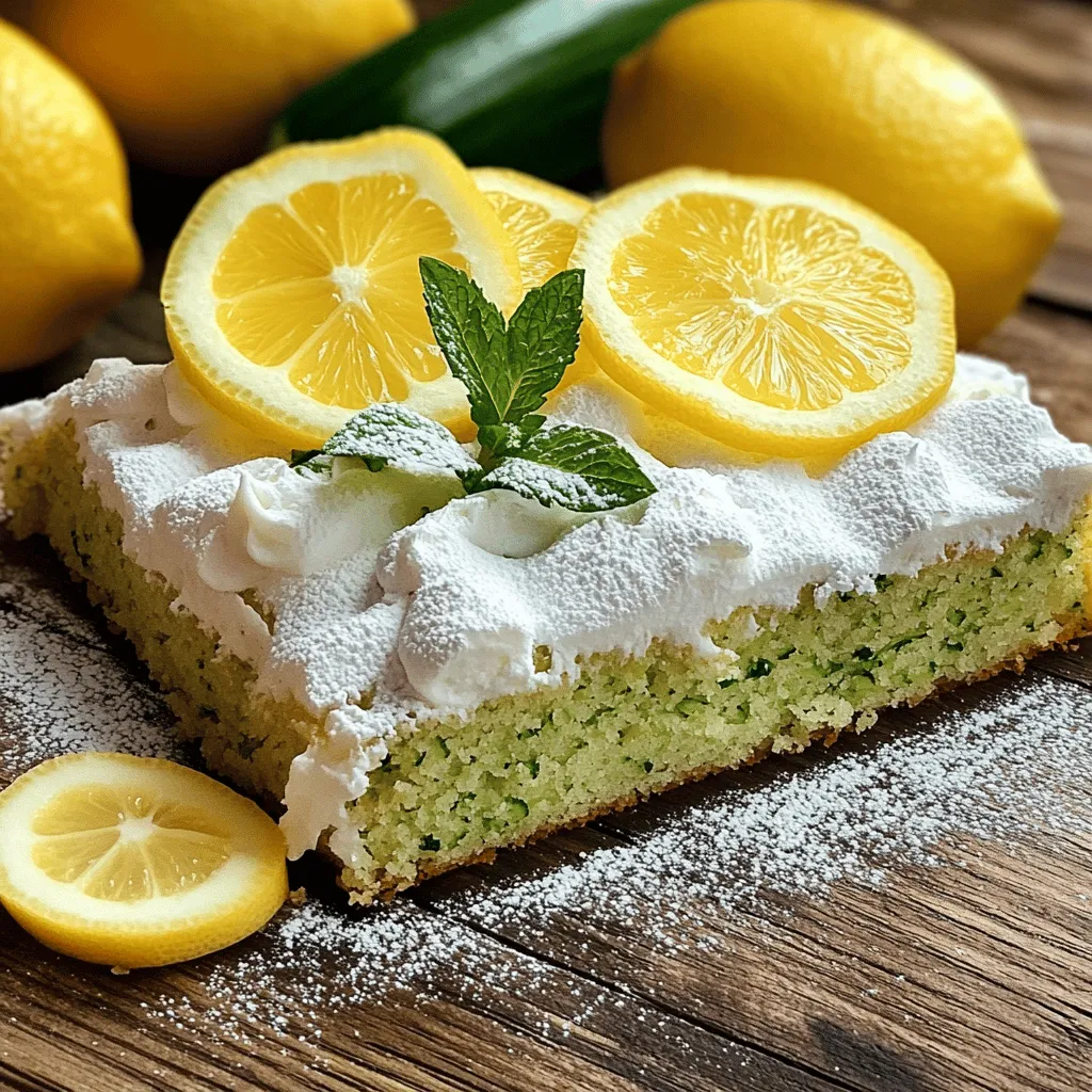 Lemon Zucchini Sheet Cake Delightfully Moist Recipe
