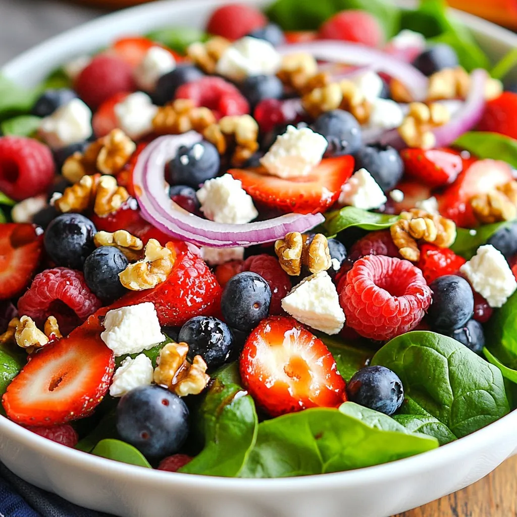 Summer Berry Spinach Salad Refreshing and Nutritious