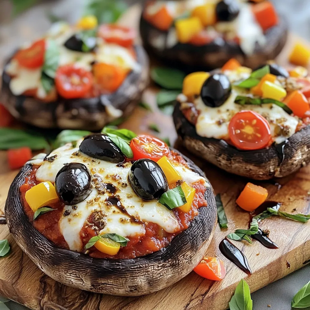 Air Fryer Stuffed Portobello Pizzas Flavorful Delight