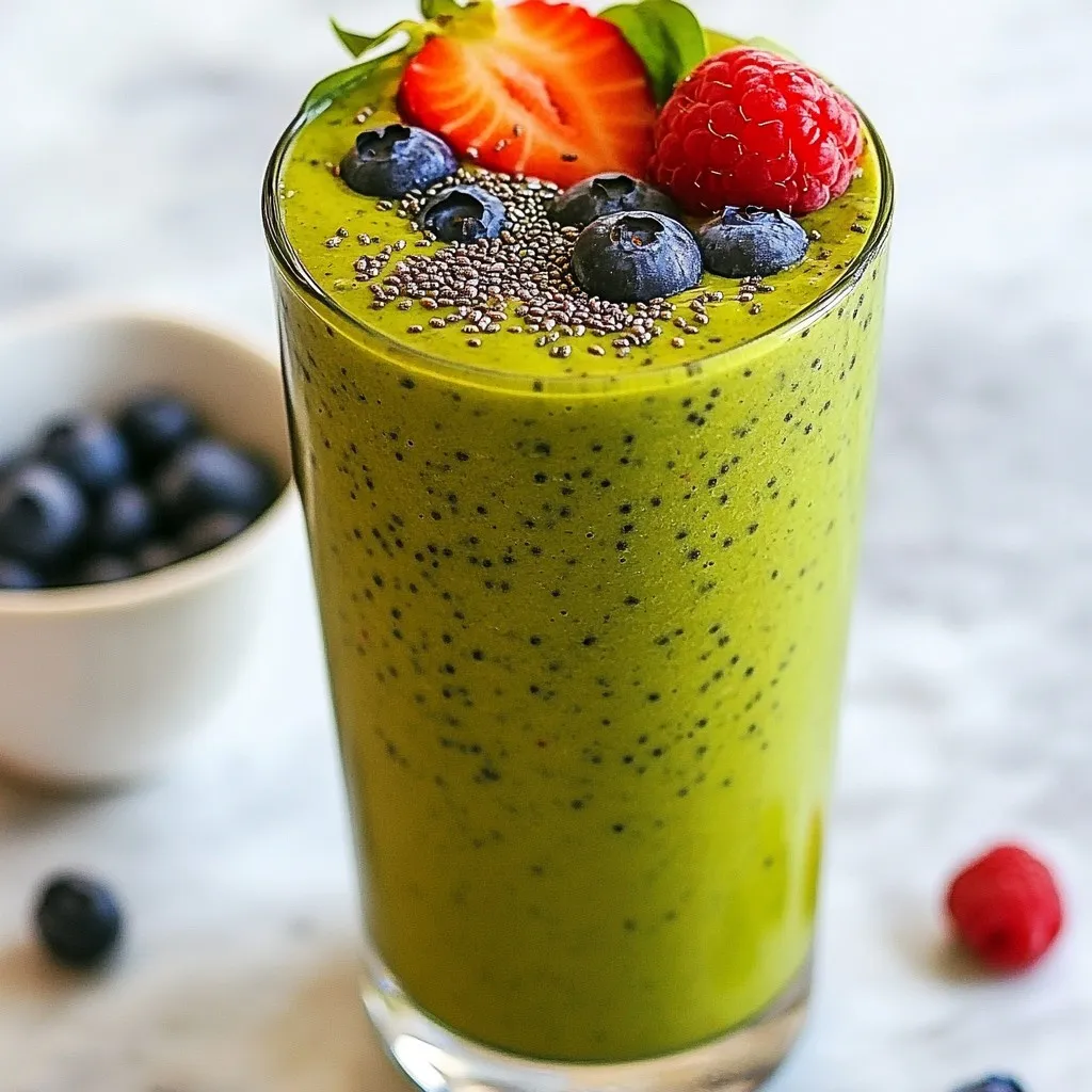 Berry Almond Spinach Smoothie Refreshing and Healthy
