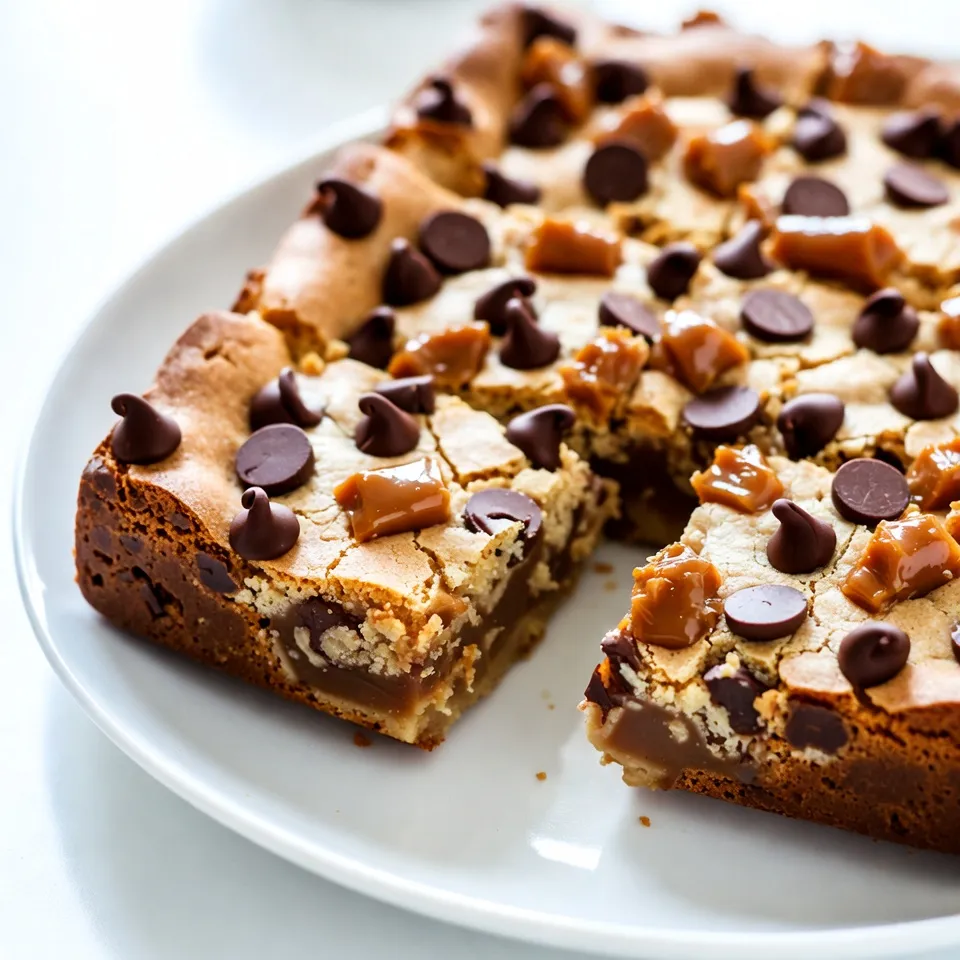 Caramel Chocolate Chip Blondies Sweet and Simple Treat