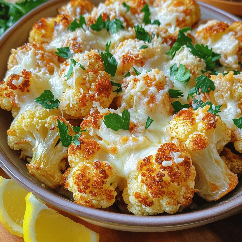 Garlic Parmesan Roasted Cauliflower Savory Delight