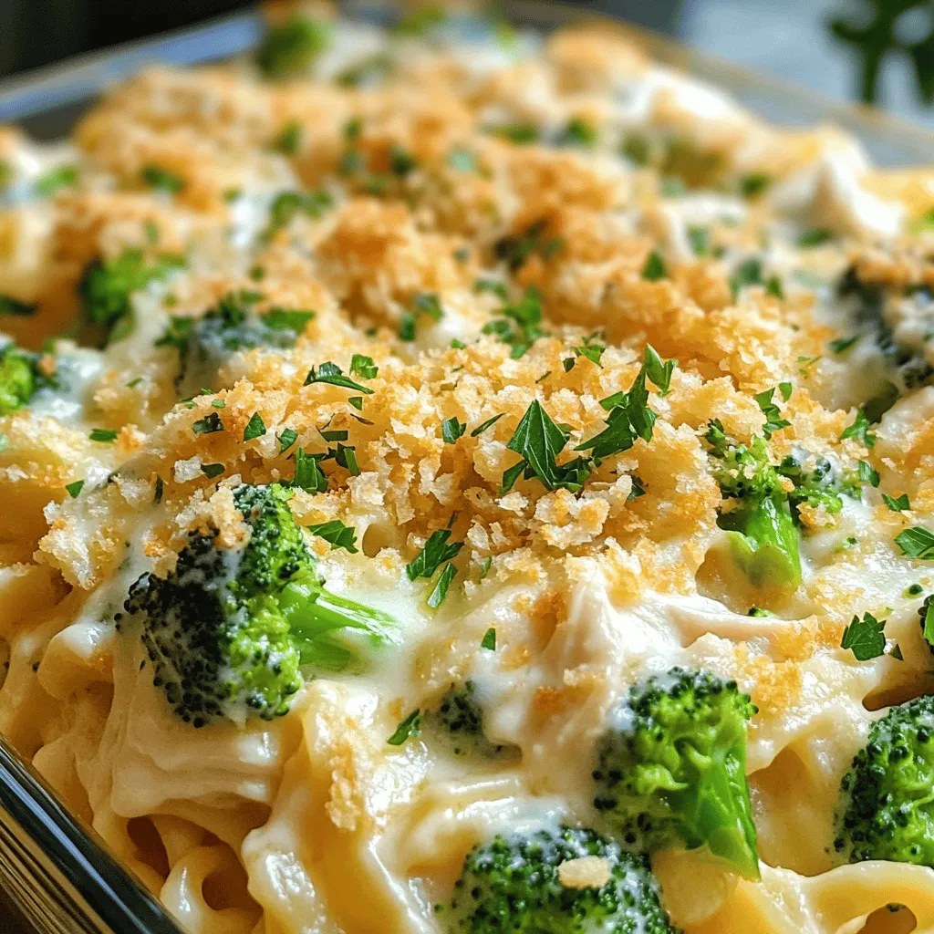 Chicken and Broccoli Alfredo Casserole Cozy Family Meal