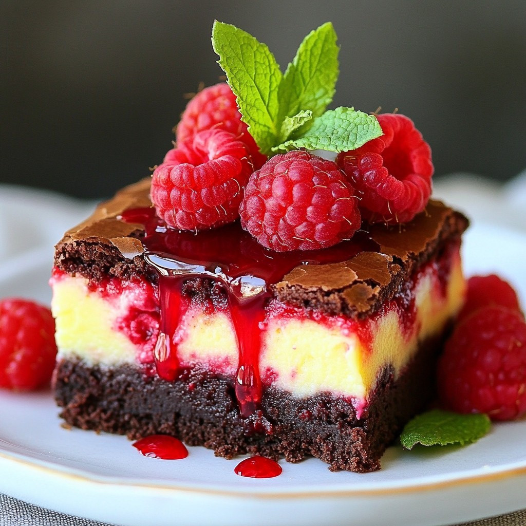Raspberry Swirl Cheesecake Brownies Simple Delight