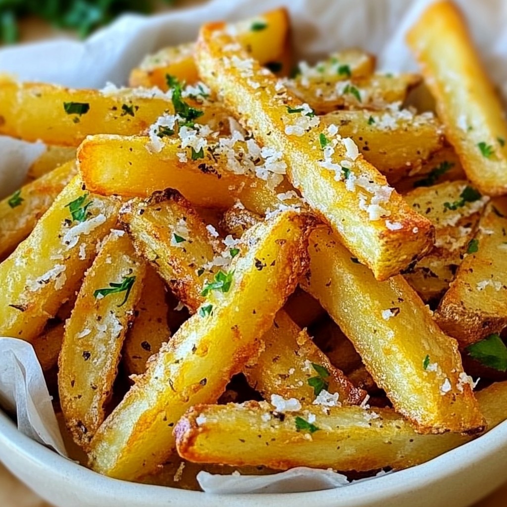 Garlic Parmesan Air Fryer Fries Crispy and Simple Snack