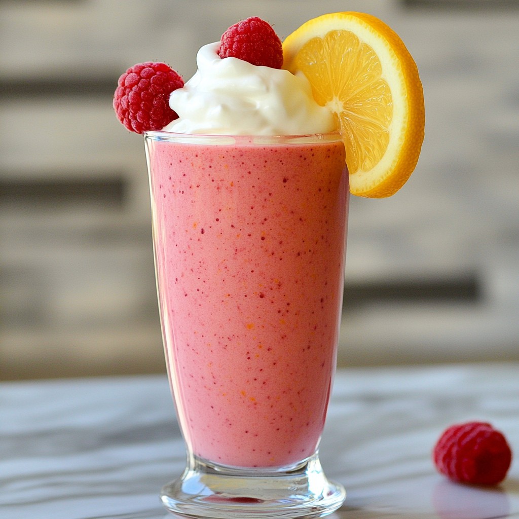 Lemon Raspberry Protein Smoothie Tasty and Refreshing