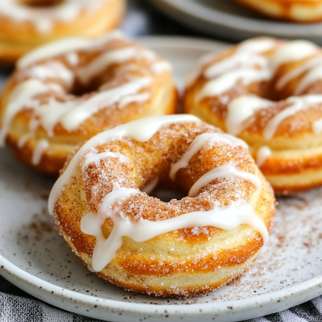Fluffy air-fried Cinnamon Roll Donuts Easy Delight