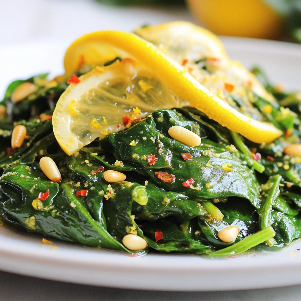 Lemon Garlic Sautéed Spinach Flavorful and Simple Dish
