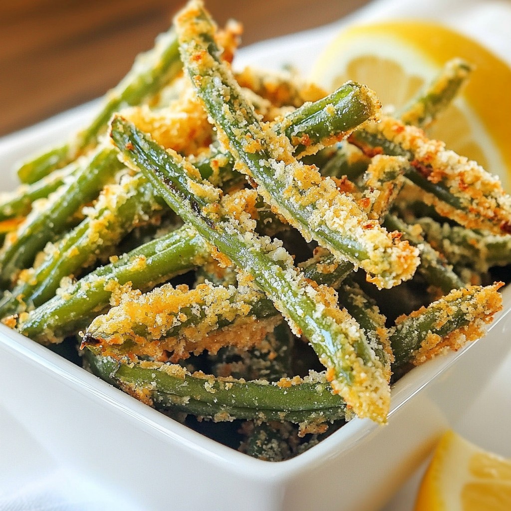 Crispy Air-Fried Garlic Green Bean Fries Delight