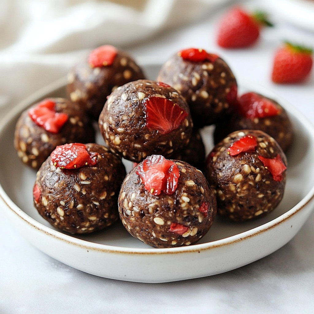 Chocolate Strawberry Protein Balls Easy and Nutritious