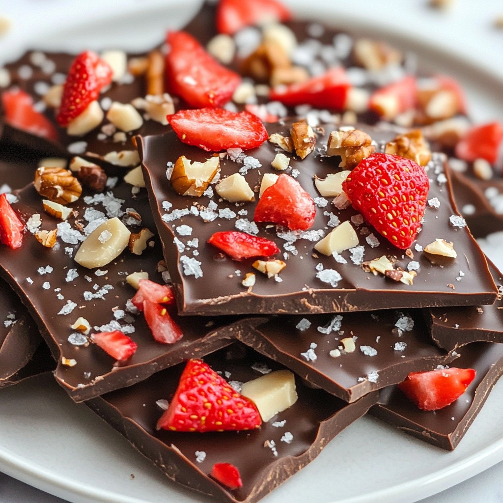 Chocolate Covered Strawberry Bark Simple and Sweet Treat