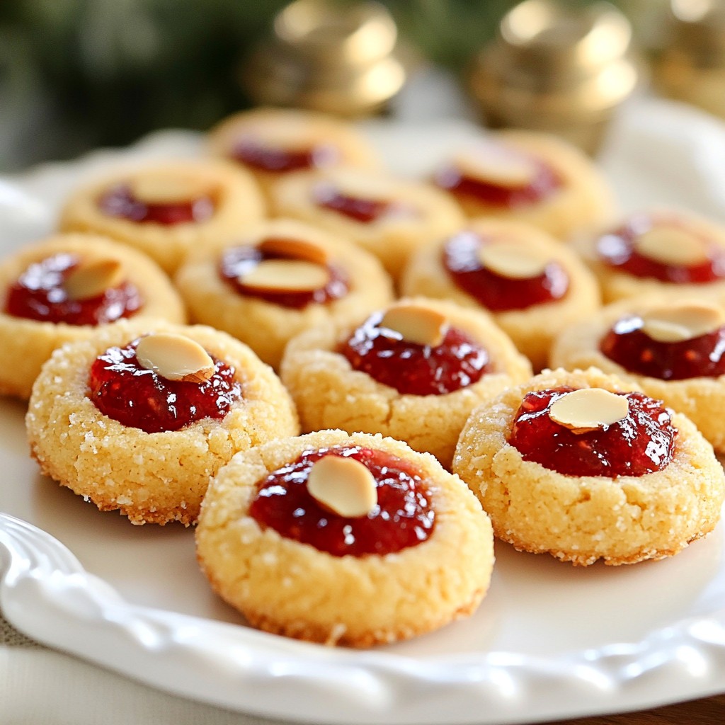 Raspberry Almond Thumbprint Cookies Delightful Treats