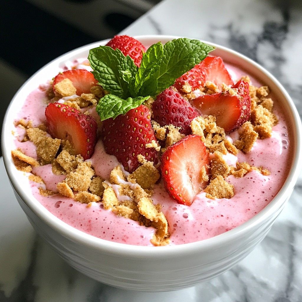 Strawberry Cheesecake Smoothie Bowl Easy and Delicious