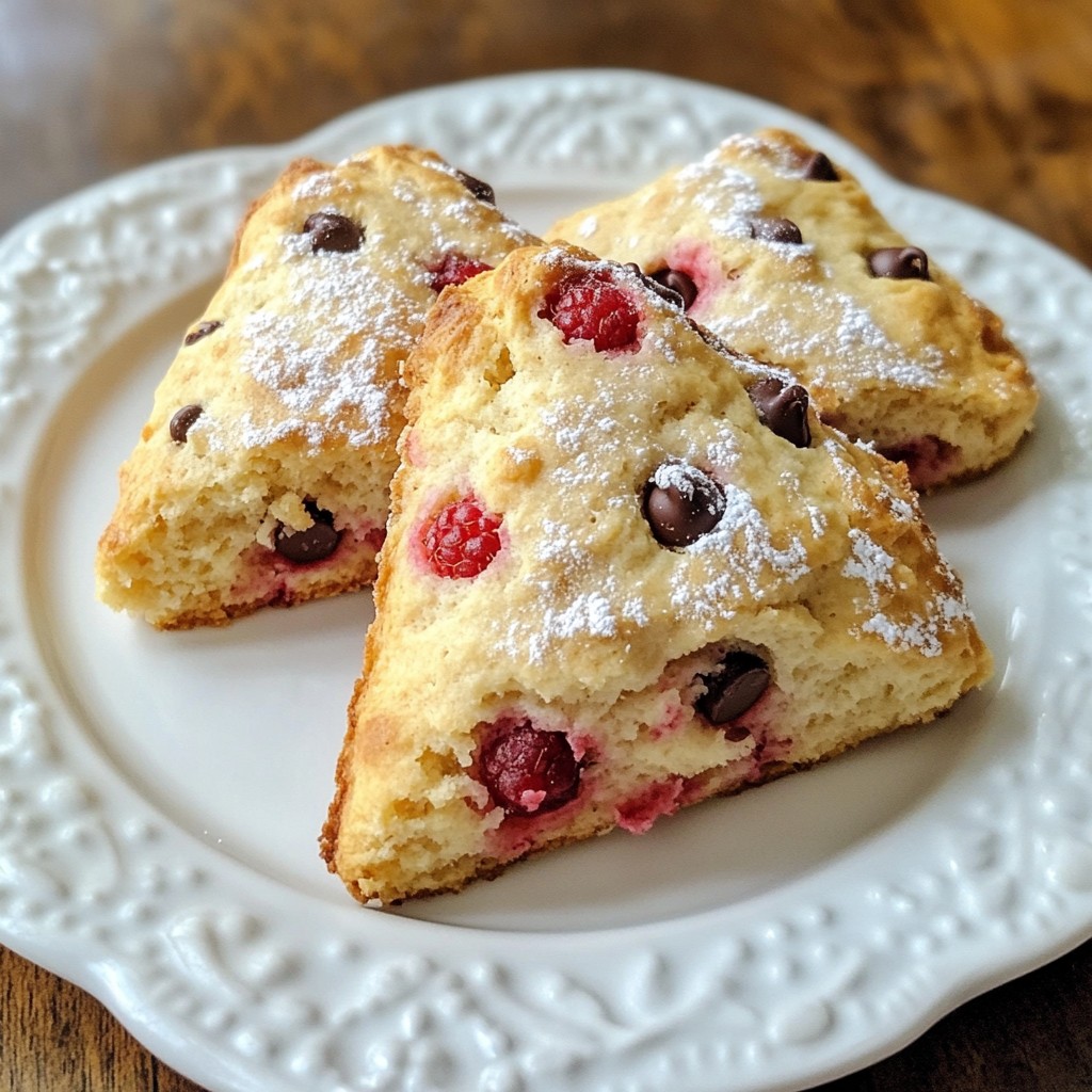 Raspberry Chocolate Chip Scones Delightful Treat Recipe