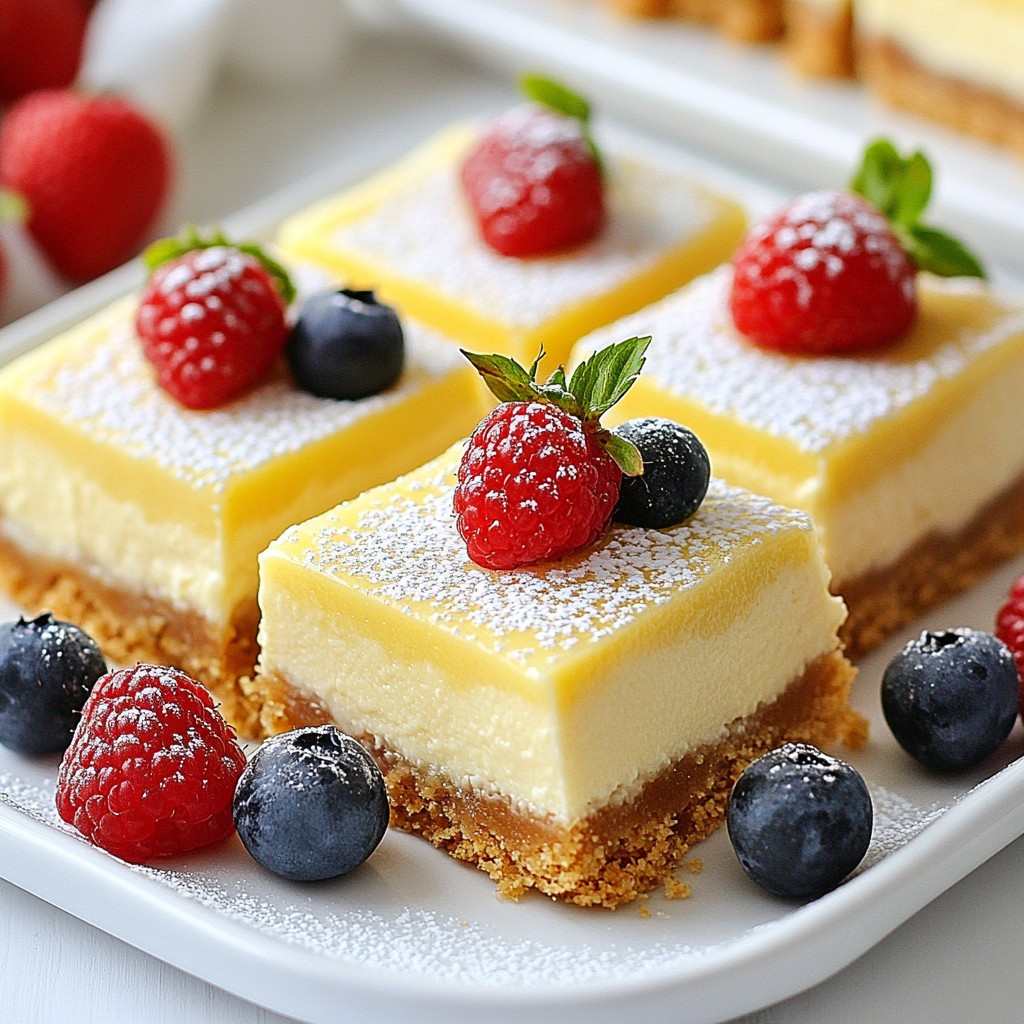 Vanilla Bean Cheesecake Bars Delightful Dessert Treat