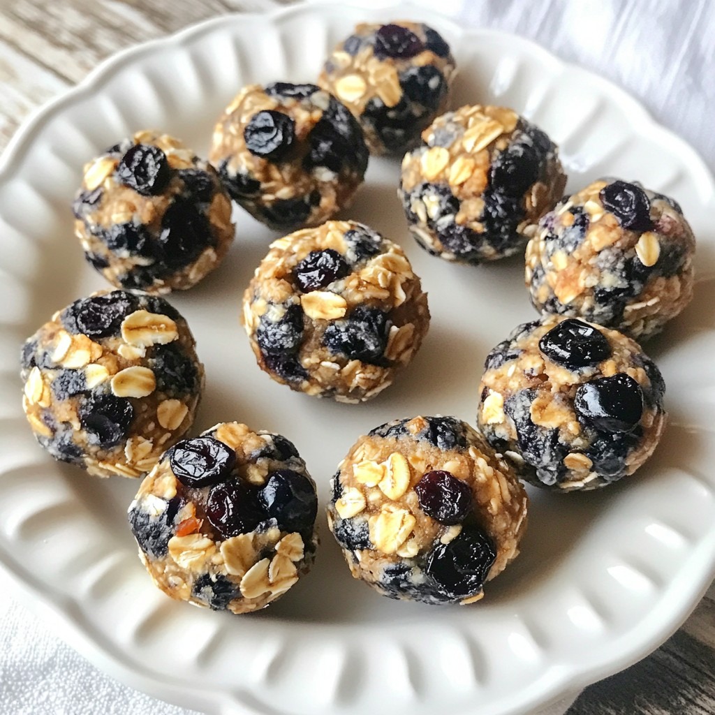 Blueberry Muffin Energy Bites Healthy Snack Option