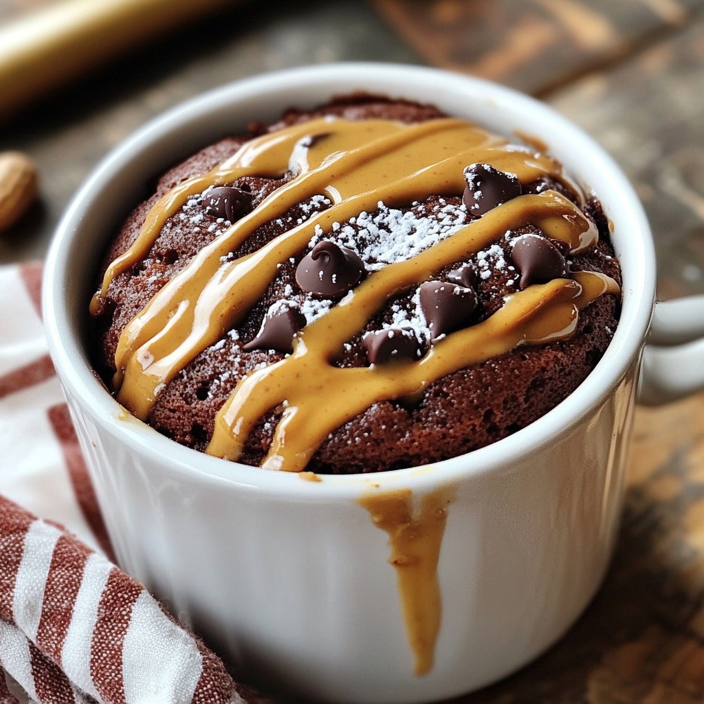 Chocolate Peanut Butter Mug Cake Tasty Quick Treat