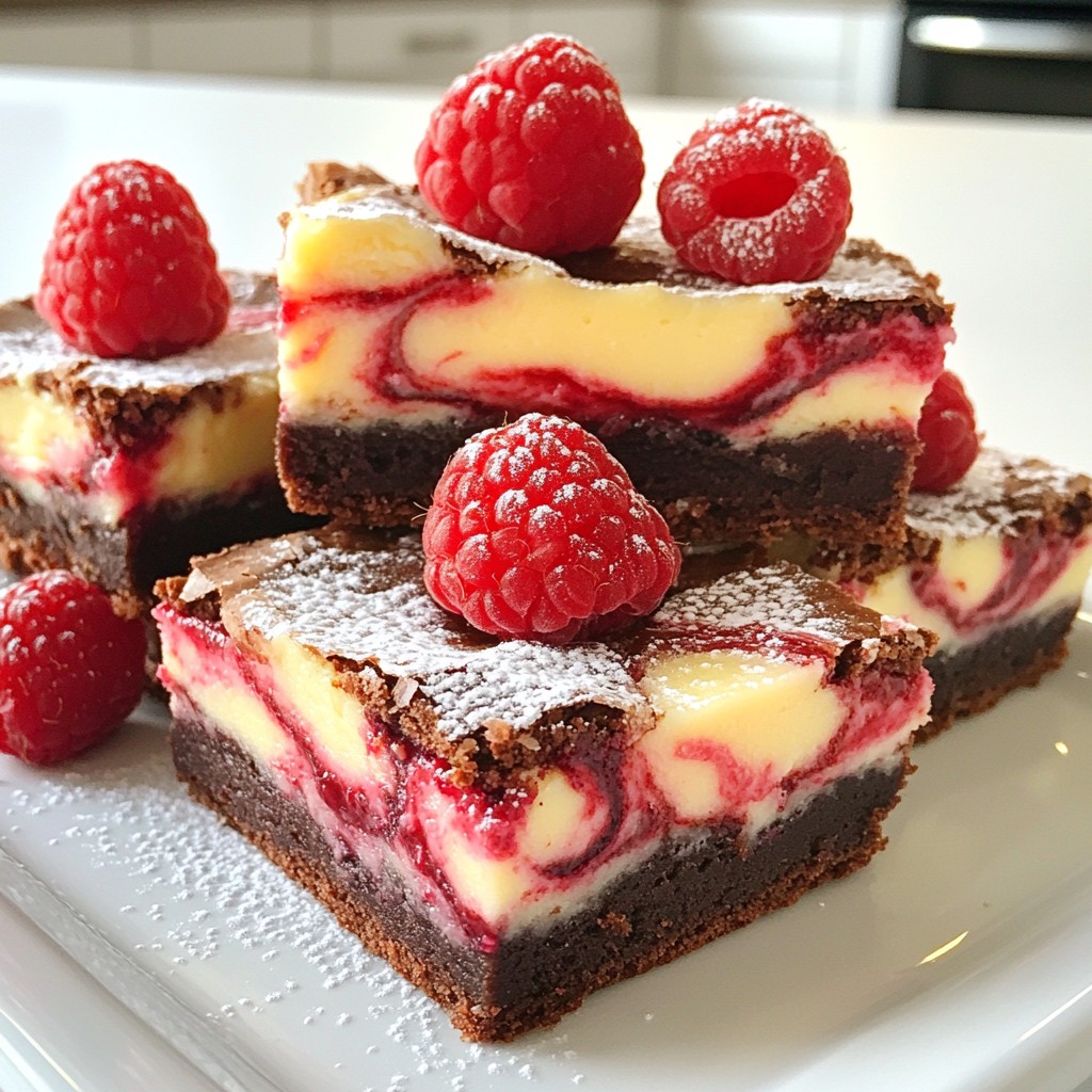 Raspberry Swirl Cheesecake Brownies Delightful Treat