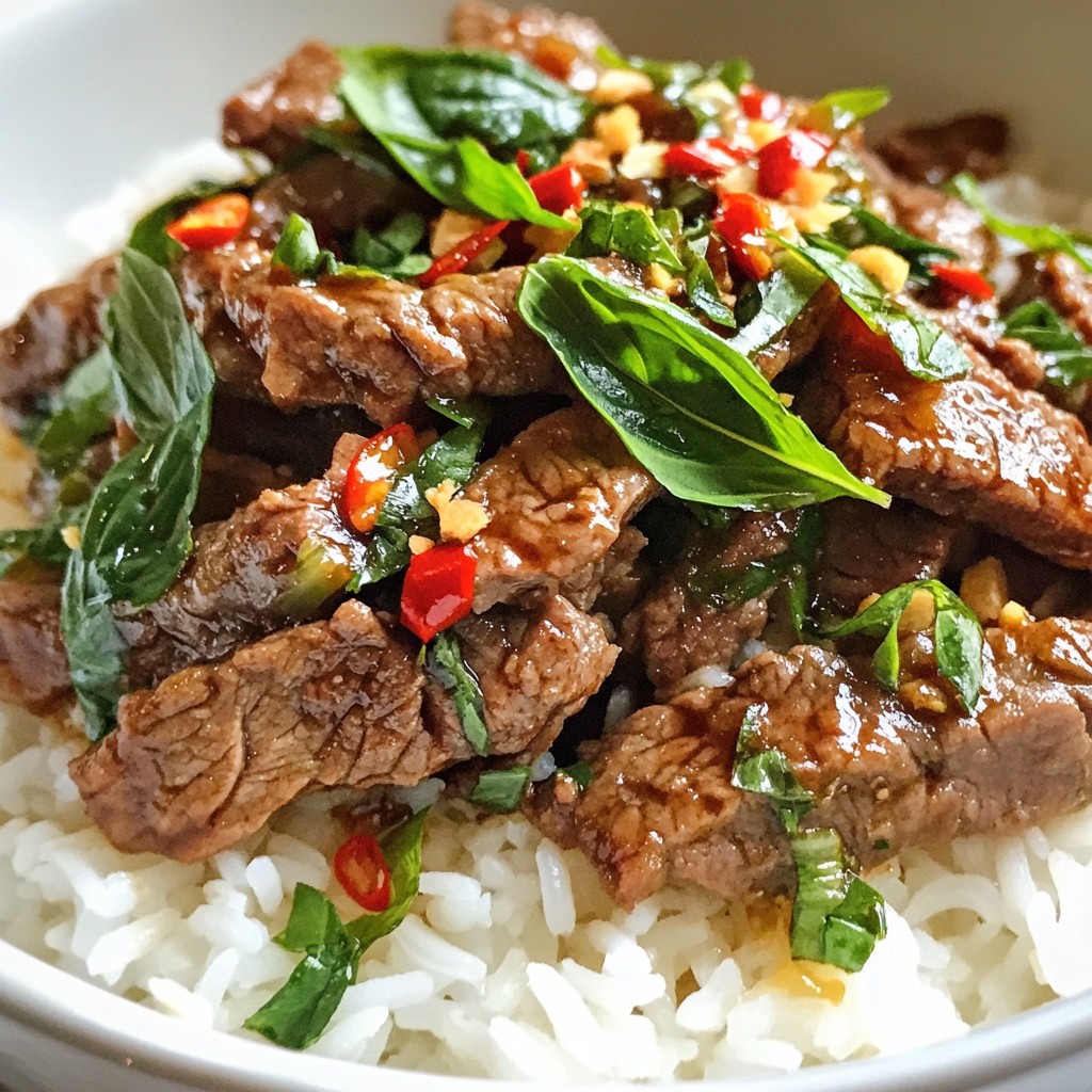 Spicy Thai Basil Beef Flavorful and Quick Recipe