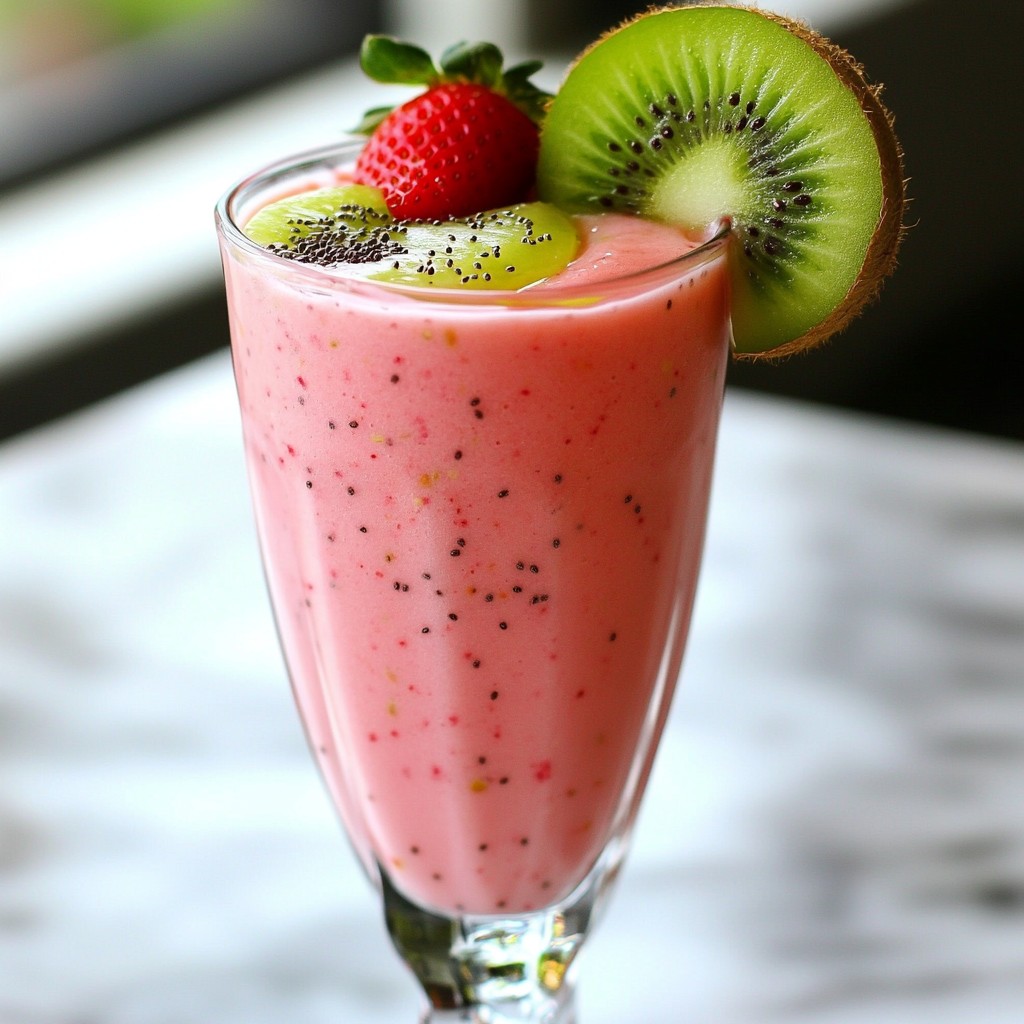 Strawberry Kiwi Smoothie Refreshing and Nutritious Treat