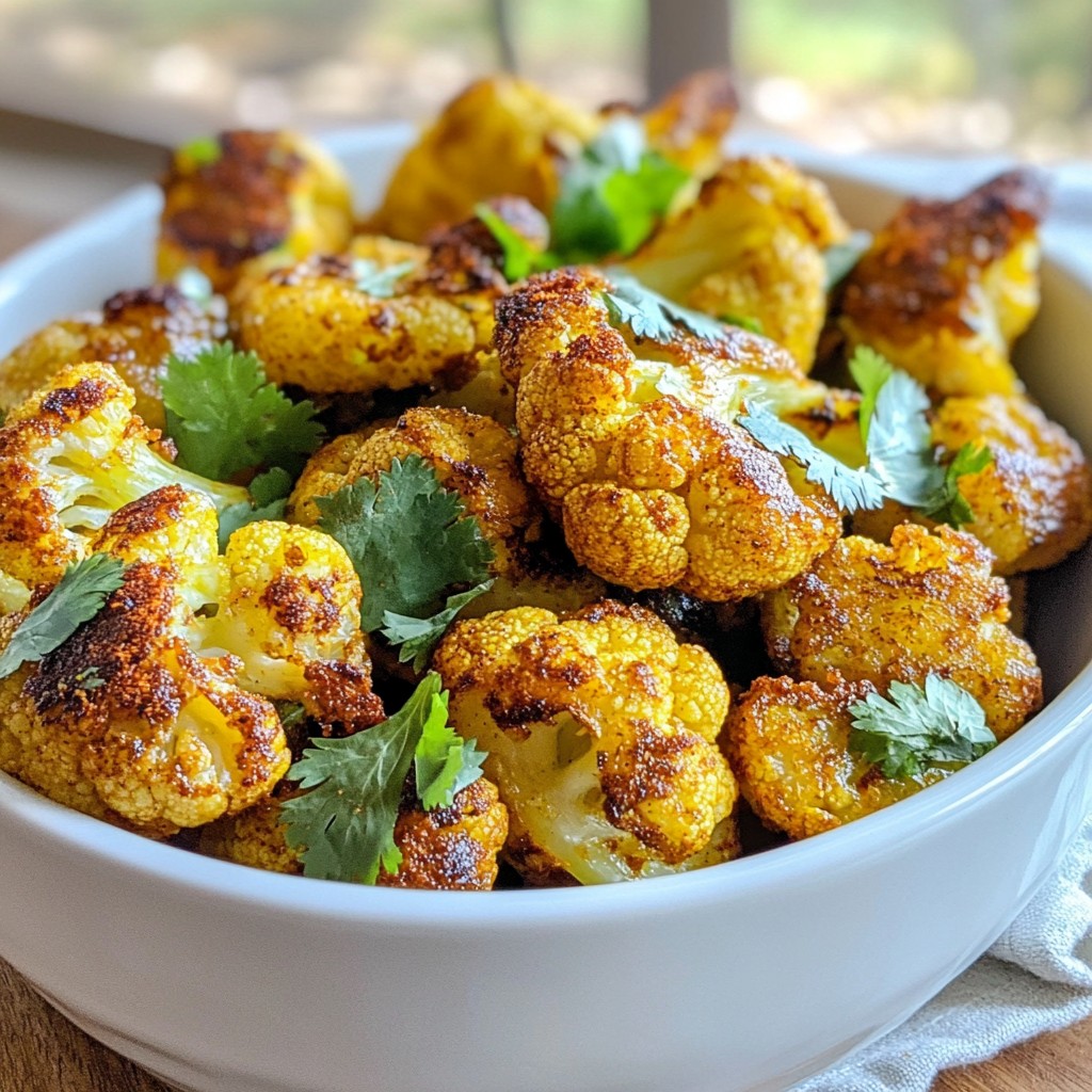 Crispy Air-Fried Curried Cauliflower Florets Delight